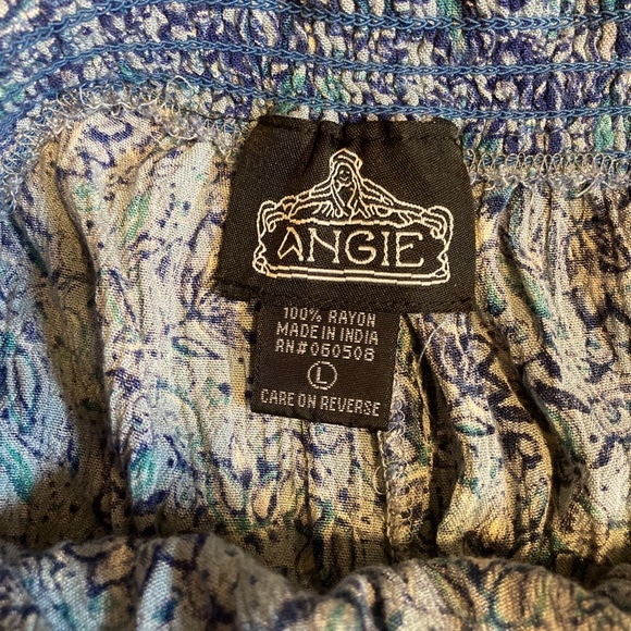 Angie Wide Leg Floral Blue Pants - Picture 5 of 5